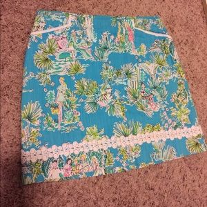 Lilly Pulitzer Jungle Glam Toile Skirt Size 10
